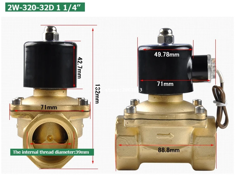 1/" 3/8" 1/" 3/4" " 1-1/4" 1-1/" AC220V DC12V DC24V медный водяной электромагнитный клапан СОЛЕНОИДНЫЕ клапаны нормальное закрытие