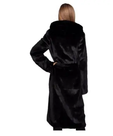 Новинка женская черная куртка большого размера S/7Xl с капюшоном из искусственного