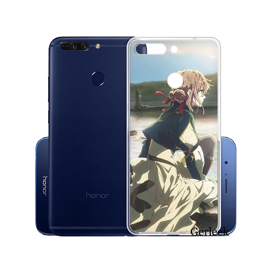 Чехол для телефона с аниме фиолетовым Evergarden Huawei Honor 6A 7A 7C 7X 8X 8 9 10 Lite Play мягкие чехлы