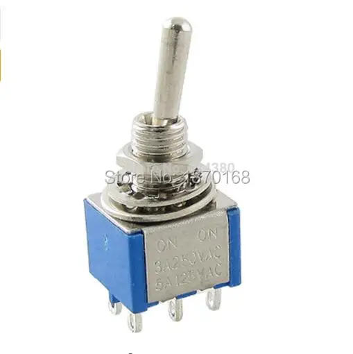 10 шт./лот MTS 202 AC 250V/3A 125V/5A ON/ON 2 два положения DPDT 2P2T DP2T 2PDT рычажный переключатель