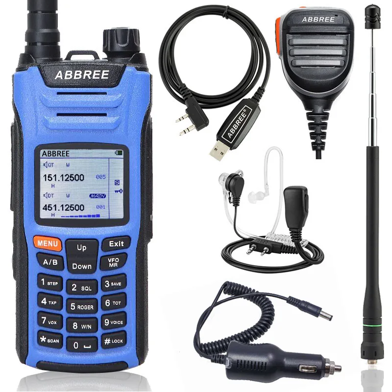 as pic show 5 ABBREE AR-F6 рация Многополосная многофункциональная VHF UHF DTMF 999CH VOX DTMF SOS сканирование секундомер Ham двухстороннее радио - Цвет: as pic show 5