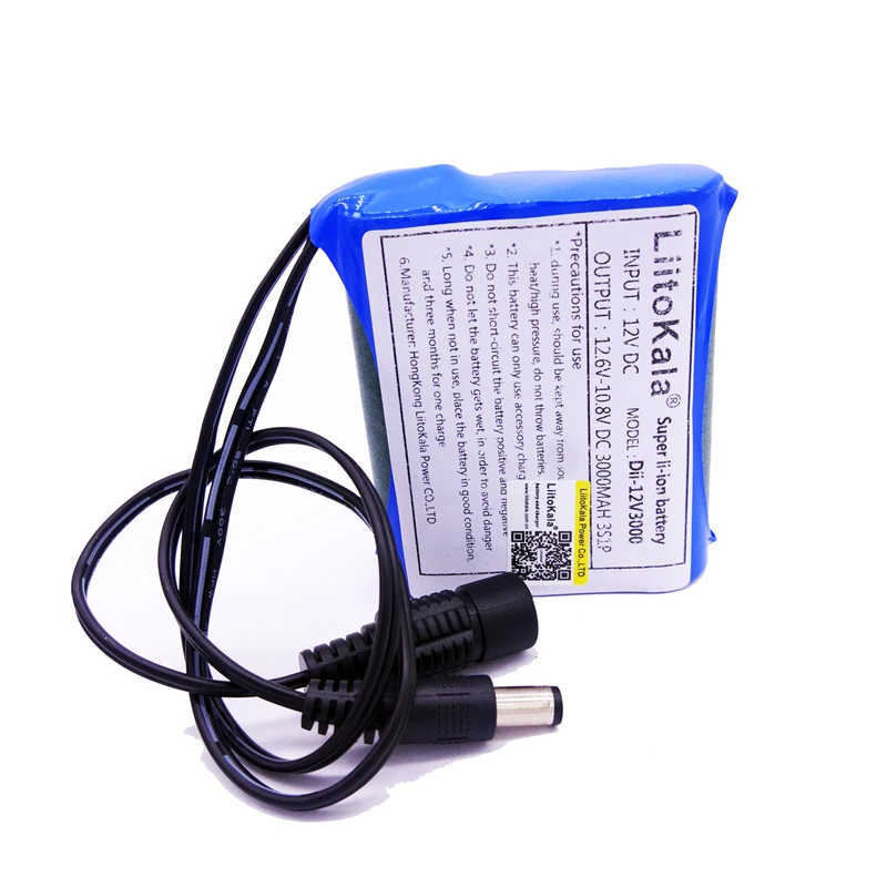 Liitokala Новый 12V 3000mAh литий-ионный 3Ah Аккумулятор для камеры + 12 6 V 1A зарядное