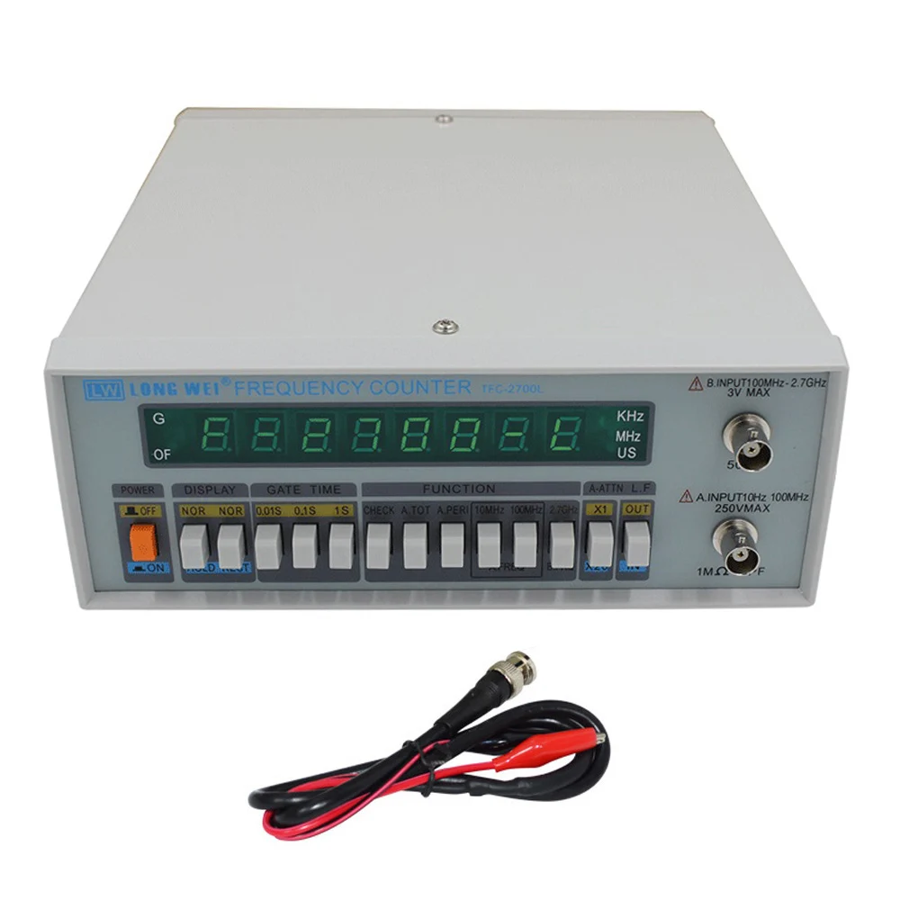 TFC-2700L мульти-функциональный высокой точности частотомер 8 светодиодный Дисплей инструмент 10 Гц-2,7 ГГц высокой Разрешение счетчик частоты