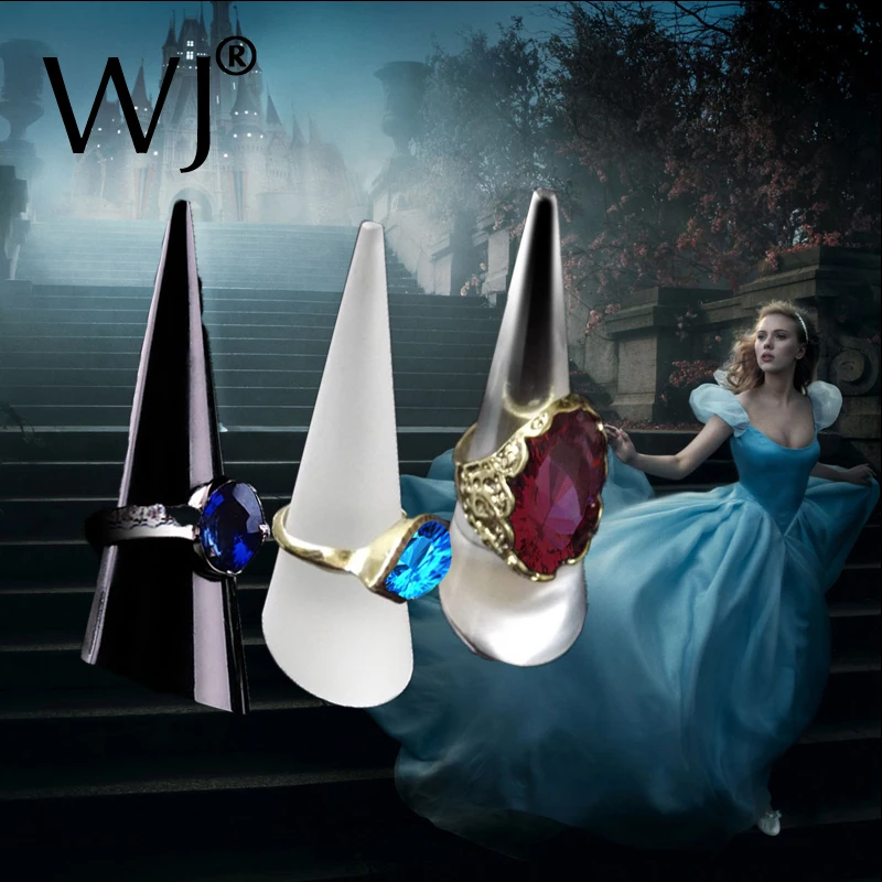 

Acrylic Solid Finger Cone Ring Stand Display Holder Retail Shop Jewellery Showcase Countertop ~ Black Clear or Frosted available