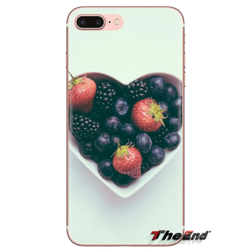 Food Wallpaper Berries Strawberries Silicone Phone Shell Case For Samsung Galaxy A3 A5 A7 A9 A8 Star A6 Plus 2018 2015 2016 2017 |