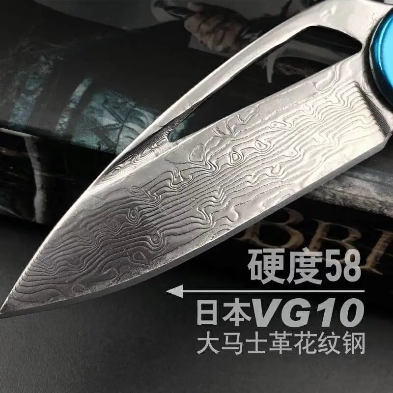 JUFULE синей птицы деревьев пересылка в режиме реального VG 10 дамасский нож Сталь
