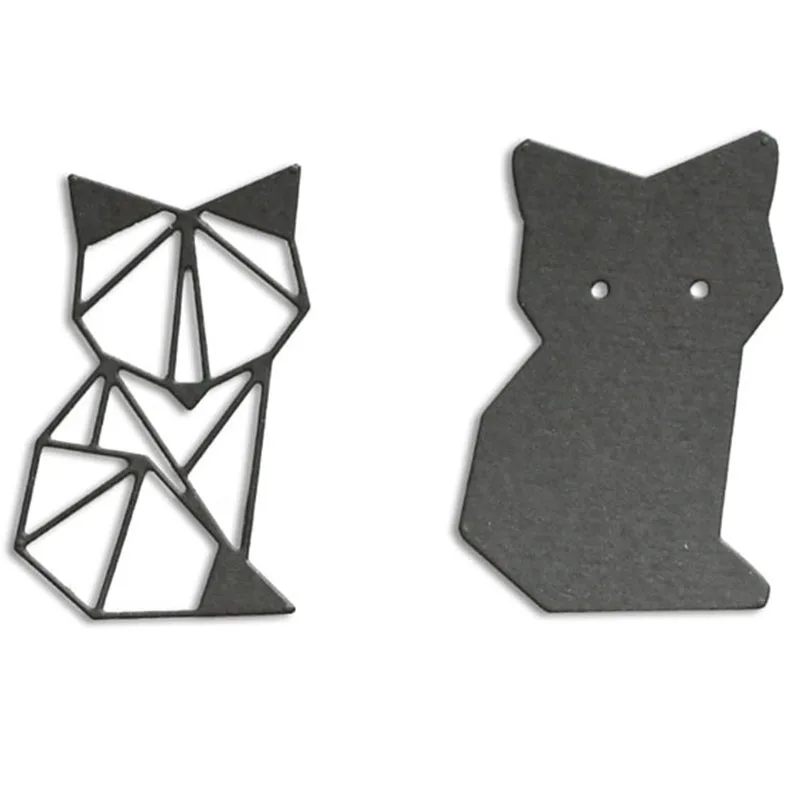 2 металлические трафареты с изображением милого кота новинка для сделай сам