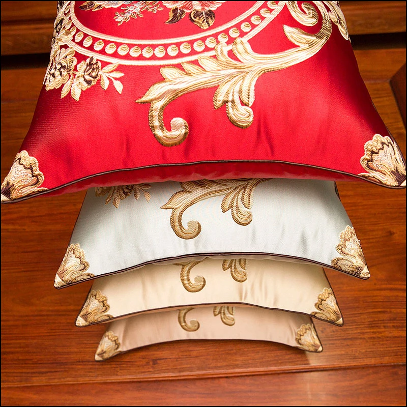 Европейские Роскошные Чехлы для подушек вышитые шелковые Наволочки квадратный