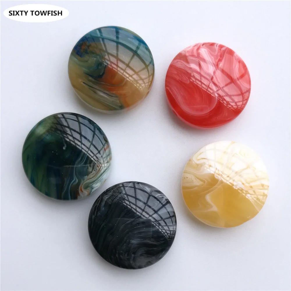 10 штук 20 мм Разноцветные Круглые бусины из смолы Ручной работы Бусины с