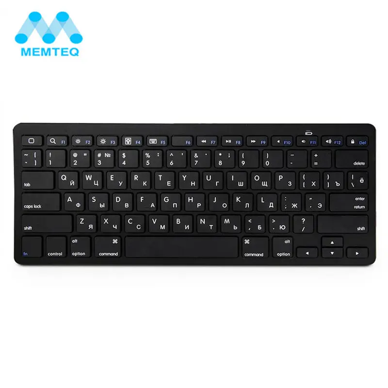 Memteq Ultra Slim русский Беспроводной Bluetooth 3.0 клавиатура Портативный для Apple iPad/mac