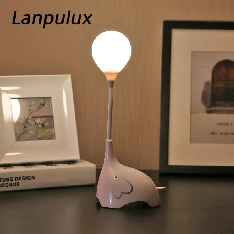 Lanpulux Маленький слон настольная лампа Креативный дизайн мультфильм прекрасный