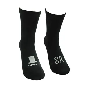 Повседневные мужские черные носки Rockbottom, мужскиеженские носки в британском стиле с надписью в виде бороды, Яркие модные дизайнерские носки для пар