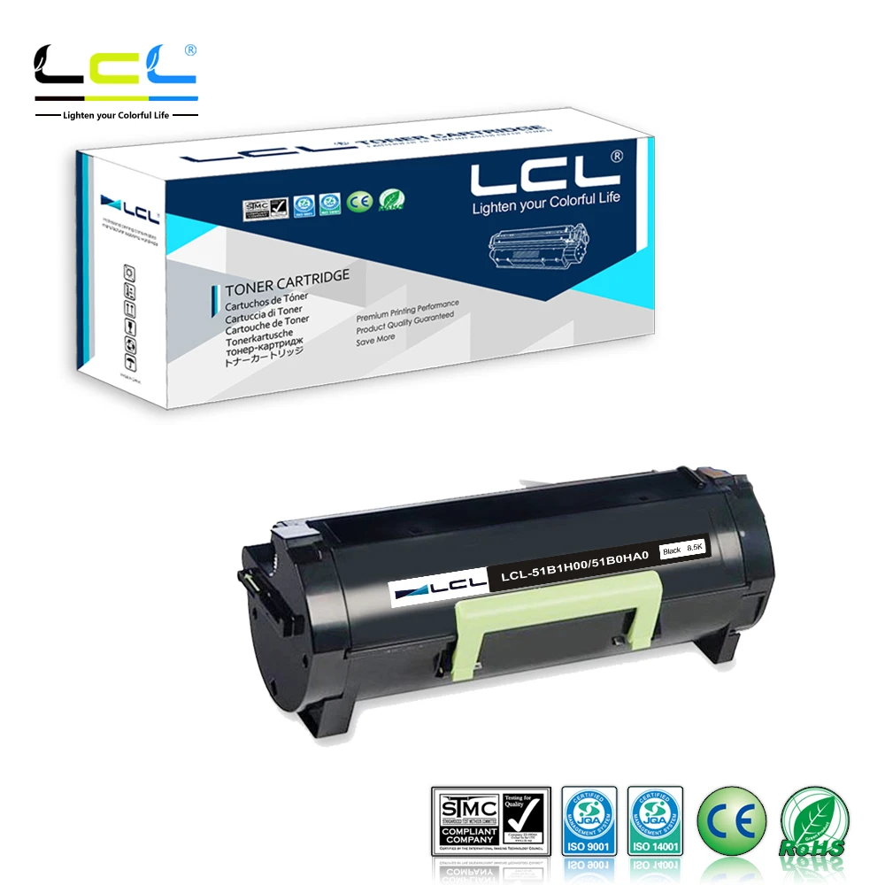 

LCL (партия груза меньшей, чем грузовместимость вагона 51B1H00 51B0HA0 (1 шт. в комплекте черного цвета) Тонер-картридж совместимый для Lexmark MS417DN MS517DN MS617DN Lexmark MX417DN MX517DE