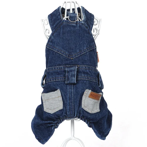 Dark Blue Одежда для домашних животных, кошек, собак, Cassic, джинсовая рубашка, джинсовое пальто, жилет, куртка, комбинезон, одежда для маленьких собак, три стиля - Цвет: Dark Blue