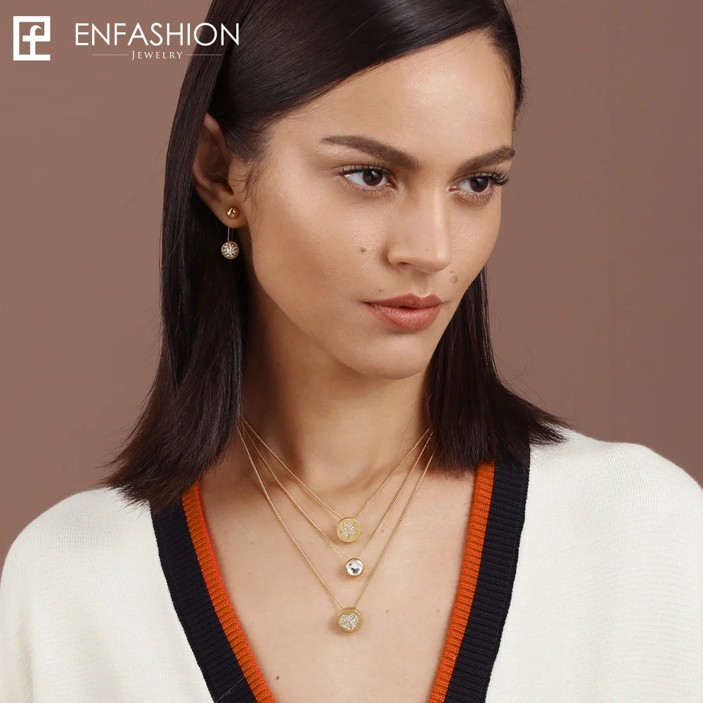 Enfashion играть серии Желание Камень Винт Шарм Подвеска Кристалл Нержавеющая сталь