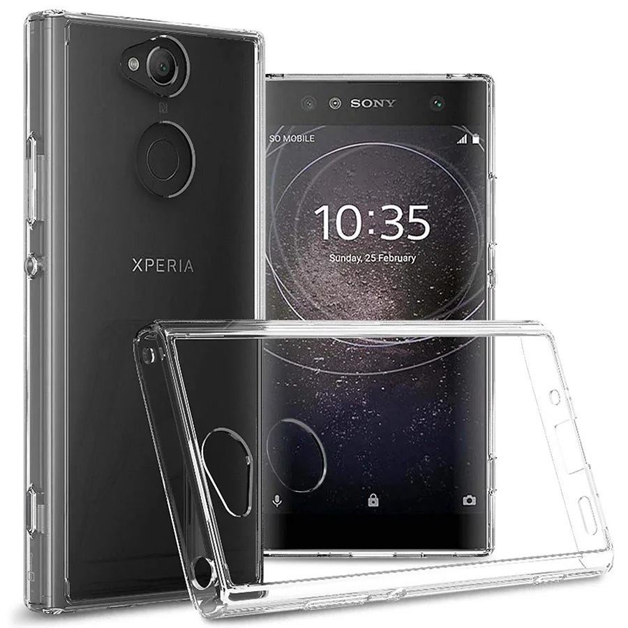 Мягкие TPU Кристалл Тонкий чехол для Sony Xperia XA2 ультра Anti Slip Case Прозрачная задняя