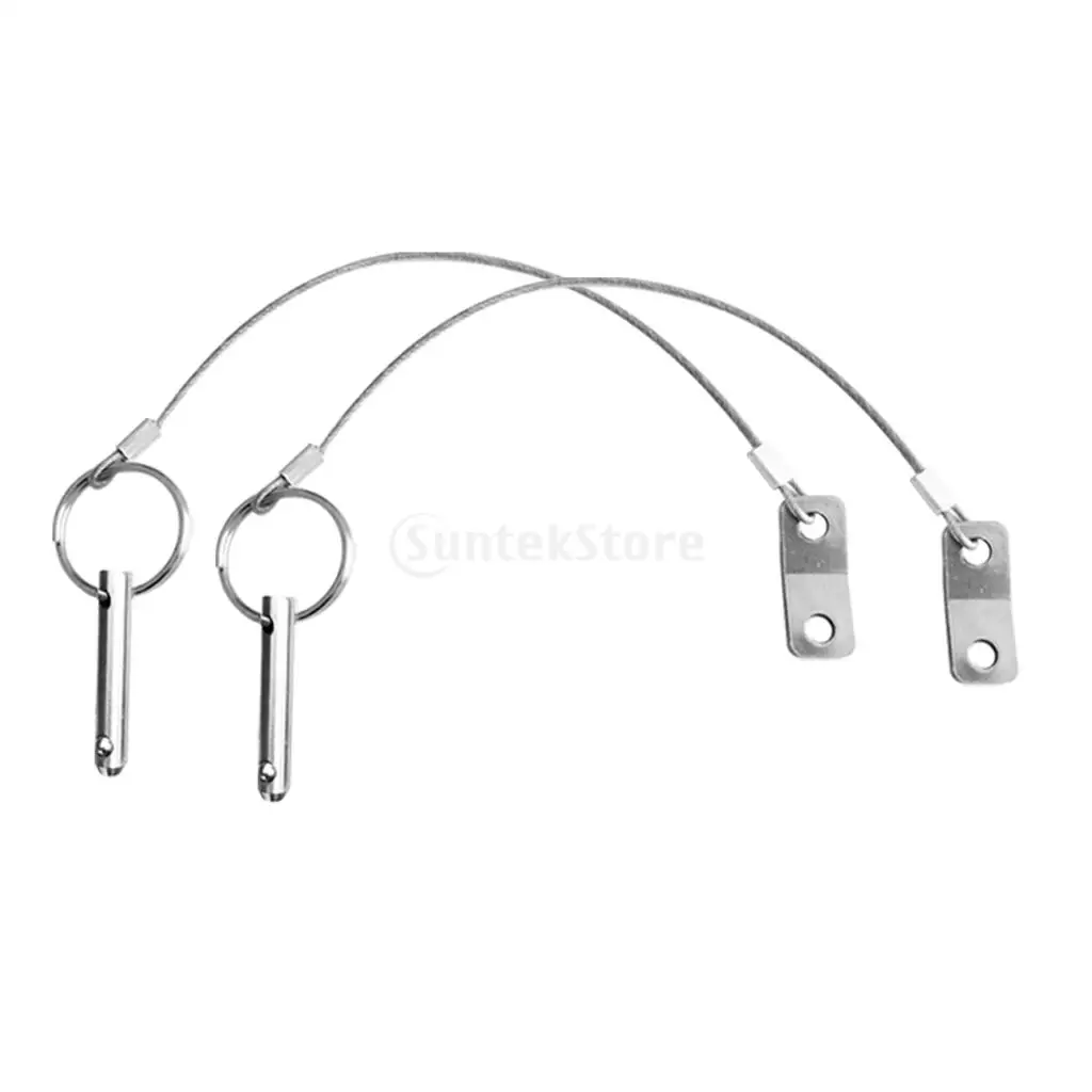 

2 шт. палуба шарнир Quick Release шпильки 1/4 "x 1 1/2" Морской Класс 316 Нержавеющая сталь с вытяжным шнуром-лодка/Бимини Топ