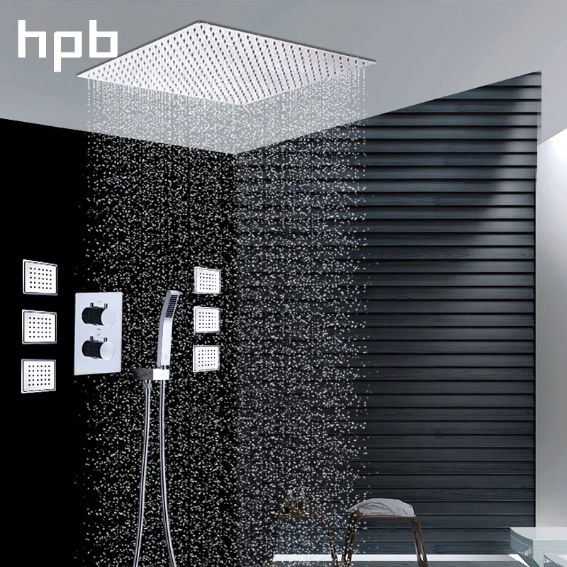 HPB Смесители для ванной комнаты Душевая система 12 дюймов нержавеющая сталь