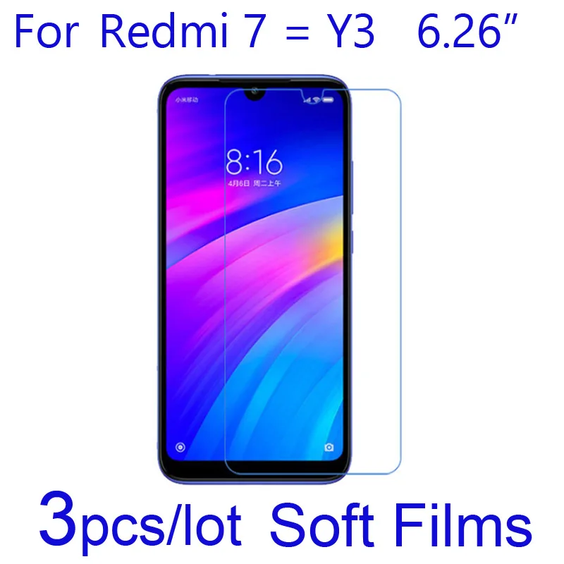 

3 шт./лот мягкие Защитные пленки для Xiaomi Redmi 7/Y3 прозрачные/матовые/нано противовзрывные Защитные пленки для Xiomi Redmi7 Hongmi 7