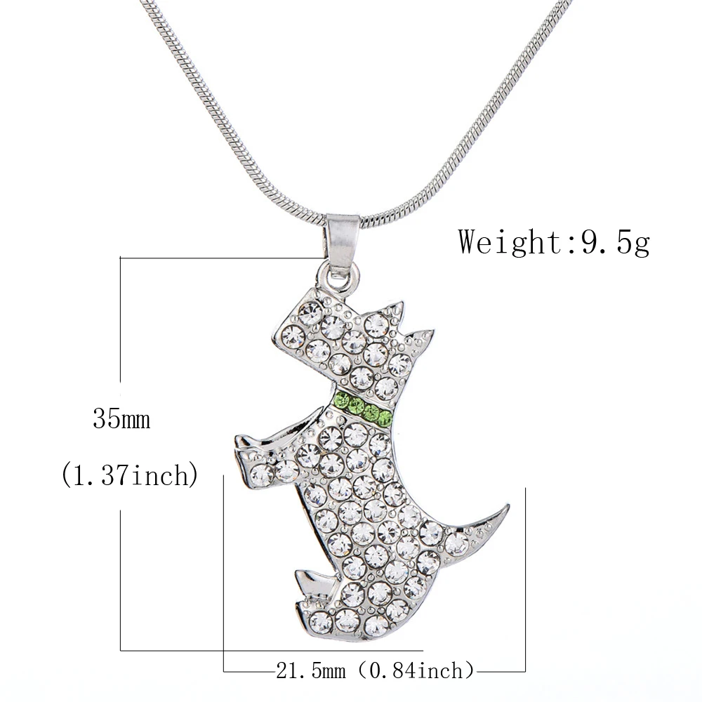 Женский цельный кулон скотти серебро 2020 пробы|jewelry necklace|pendant jewelrydog pendant |