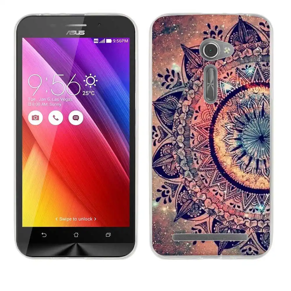 Роскошный чехол-накладка с цветами для ASUS Zenfone 2 ZE500CL силиконовый мягкий чехол