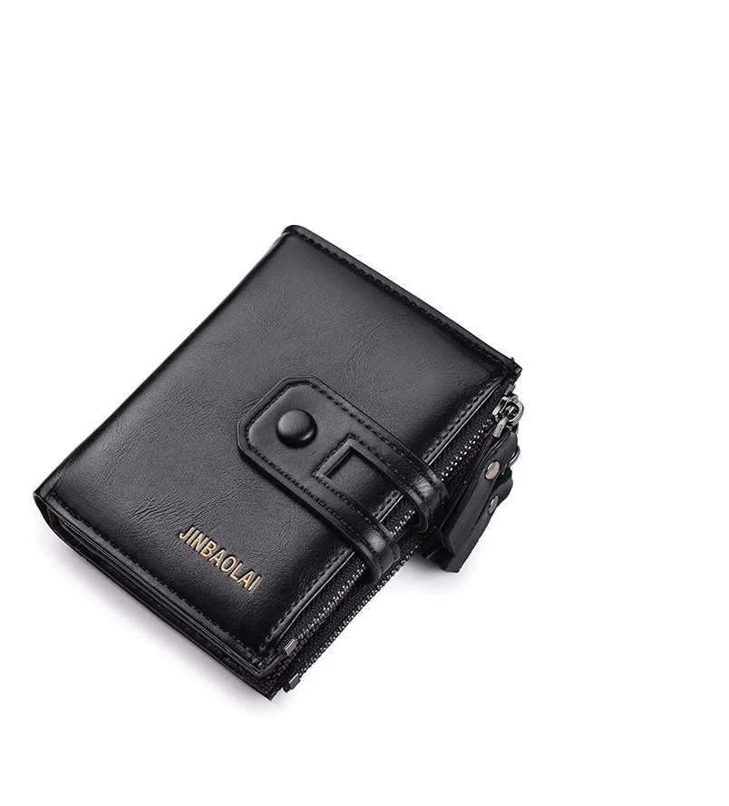 Black 3803A BISI GORO мужские кошельки для монет, роскошный мужской кошелек, бизнес кредитный держатель для карт, многофункциональная сумка для денег, Кожаный клатч, кошелек для мужчин - Цвет: Black 3803A