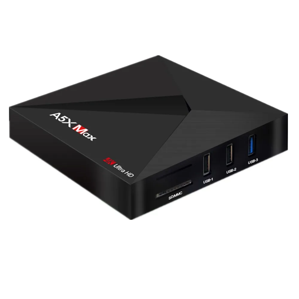 A5X MAX Android 8 1 ТВ коробка RK3328 4 ГБ Оперативная память + 32 Встроенная 2.4g WiFi BT4.0
