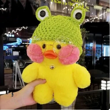30 см LaLafanfan кафе желтая утка плюшевые игрушки милые мягкие куклы мягкие животные куклы детские игрушки подарок на день рождения - Цвет: Темный хаки