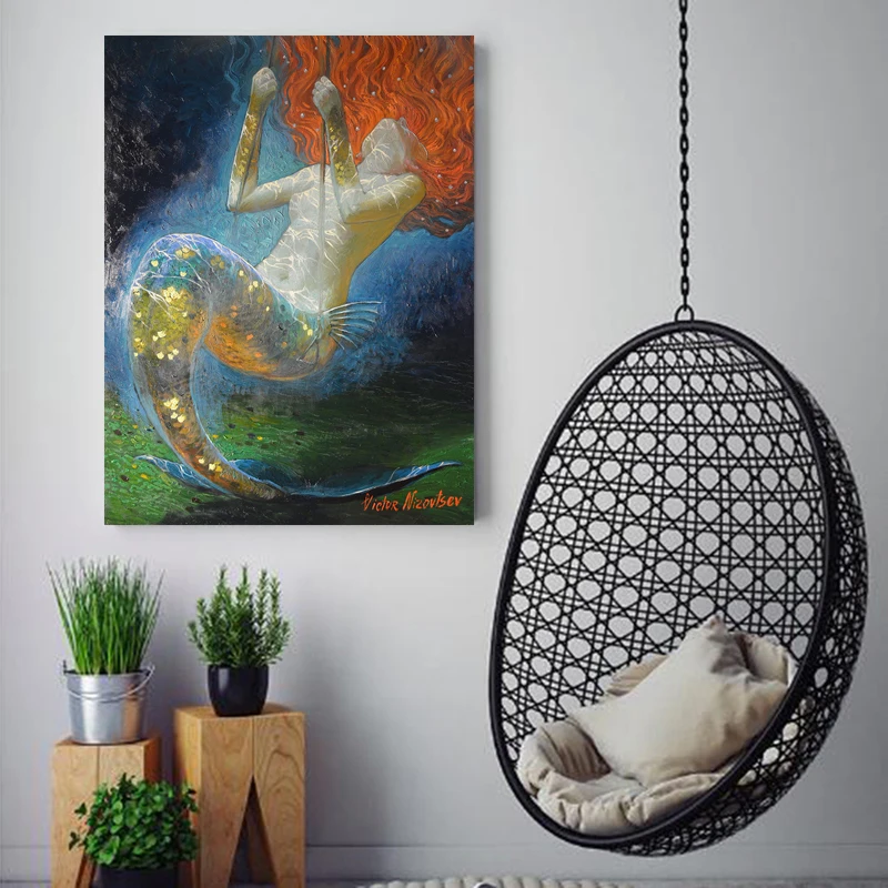 RELIABLI ART плакат с русалкой абстрактная картина Картина на холсте Настенная для