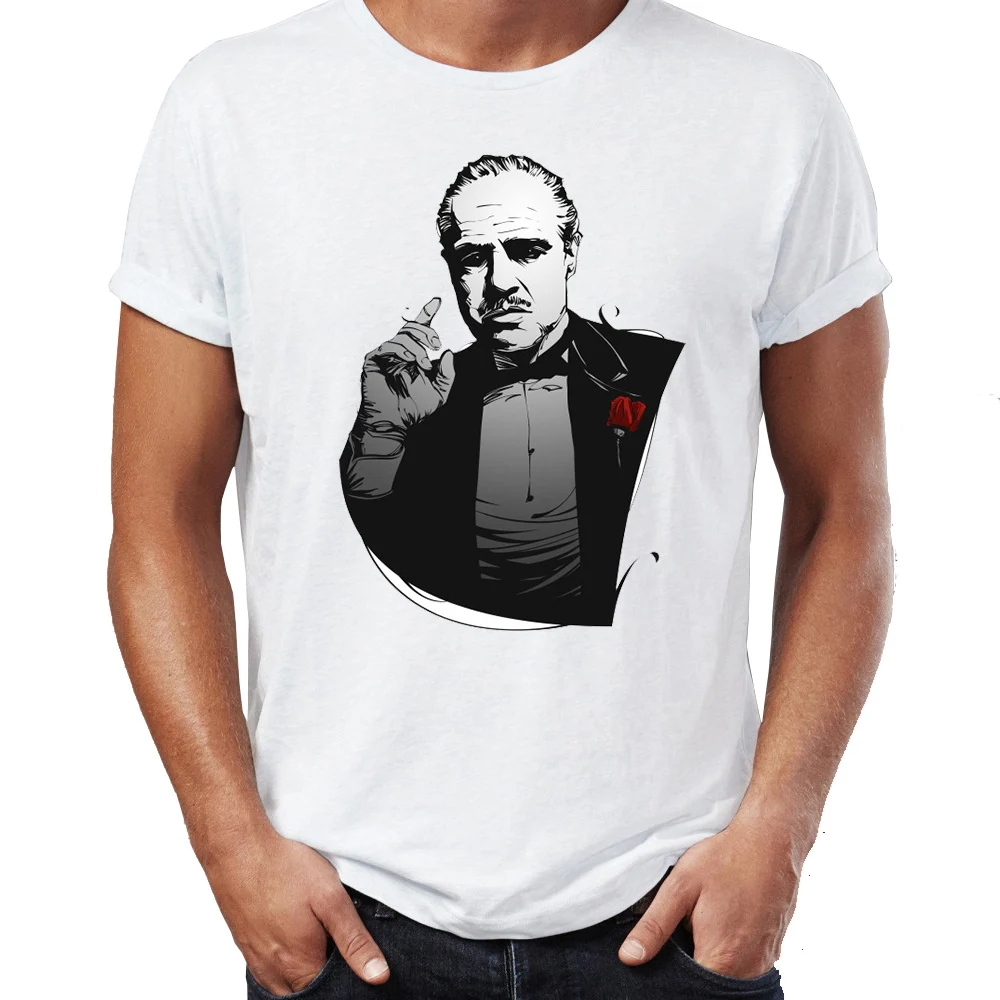Мужская футболка с надписью Godfather Michael Corleone Ink Art Awesome|Мужские футболки| |