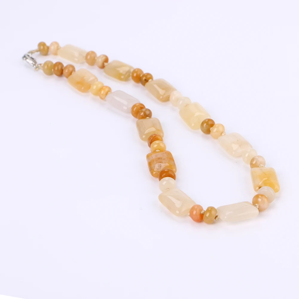 Юмбен топаз ожерелье мощность натуральный камень кристалл Квадрат Мужчины