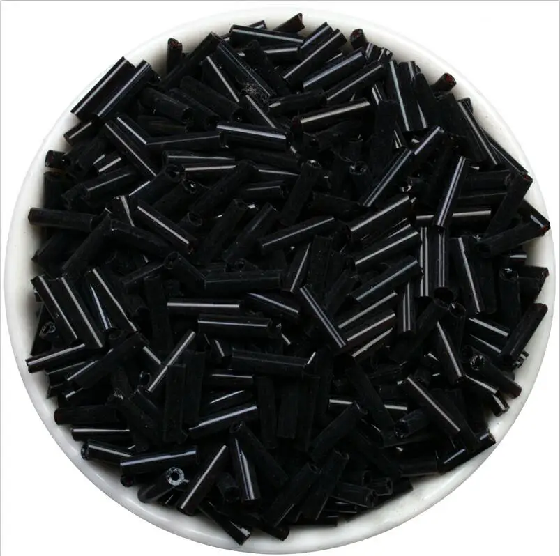 zhiguan03 2x6mm 6x2 мм 500 шт черные чешские стеклянные трубки стекляруса Бисер для браслета ожерелье DIY Изготовление ювелирных изделий - Цвет: zhiguan03 2x6mm