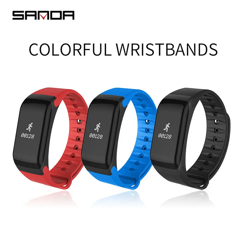 

SANDA F1 Smart Watch IP67 Waterproof Heart Rate Monitor Blood Pressure Fitness Bluetooth Men Women Smartwatch For Android IOS