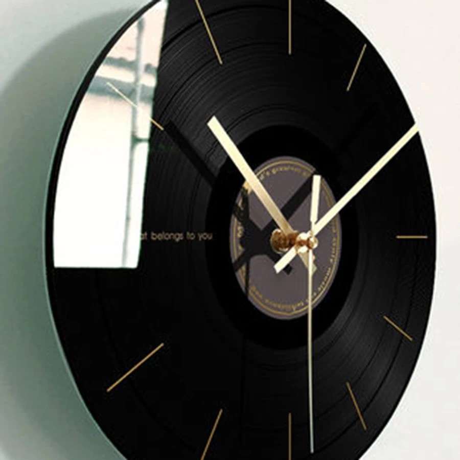 Vinyl Record Wall Clock Retro Industrial Roman Numerals Numbers Black Jam Dinding Unik Vintage Home Decor Kitchen 40C050 | Дом и сад