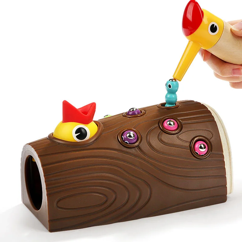 Игрушка Монтессори Магнитная для кормления гусеницы деревянная игрушка детей