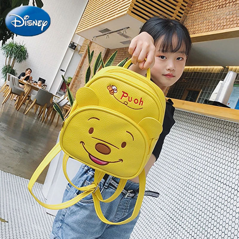 Disney 2018 Winnie The Pooh Bag Children's Messenger Fashion Girls Shopping Shoulder Bags PU Portable Plush Backpack Travel | Игрушки и