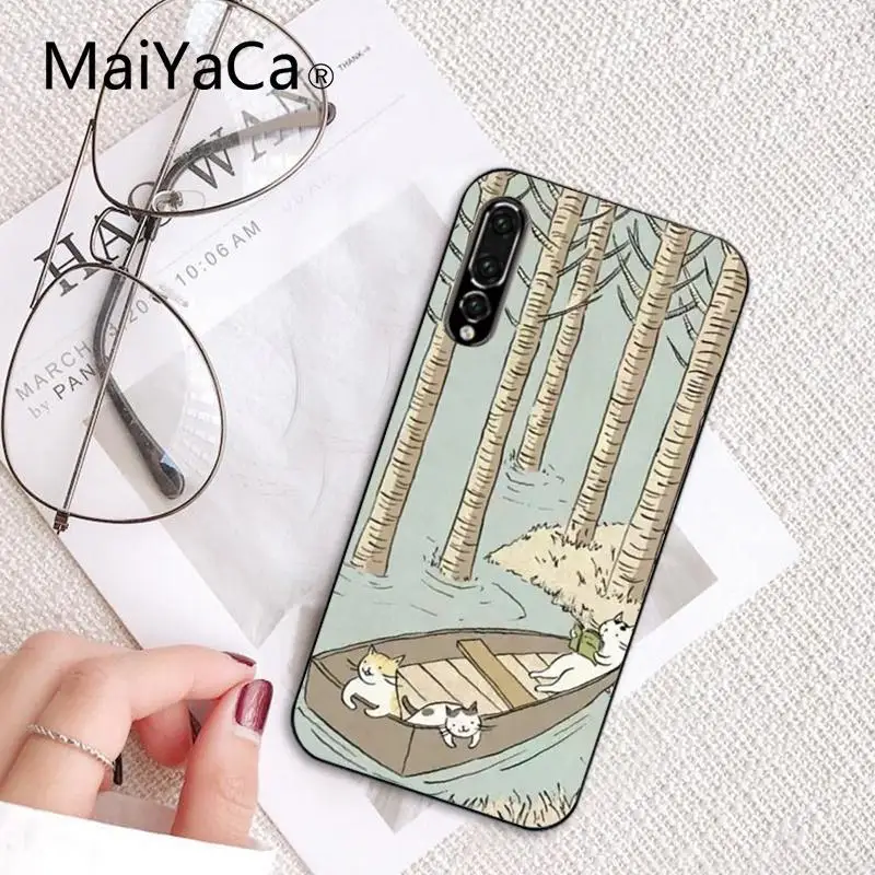 Мягкий силиконовый чехол для телефона Maiyaca с рисунком японского кота Huawei P9 P10 Plus