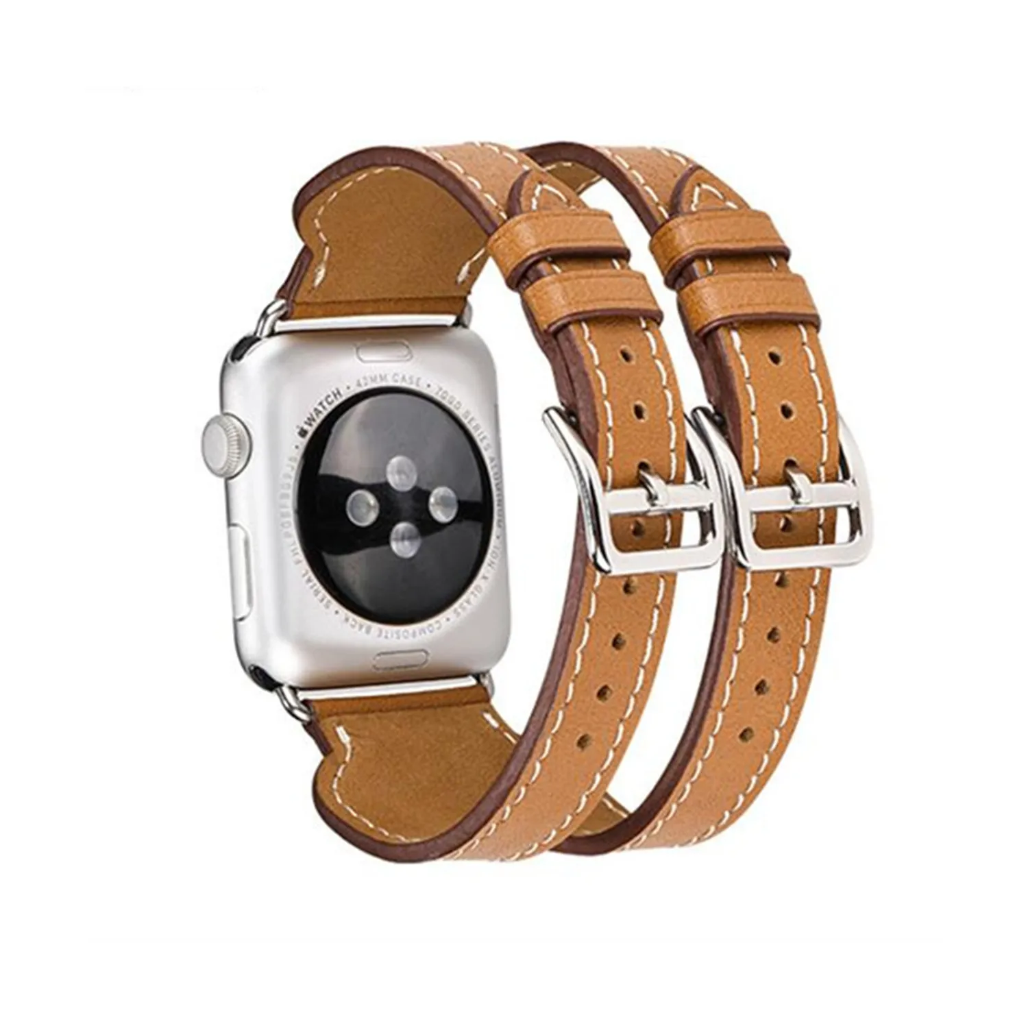 Натуральная кожа браслет для наручных часов Apple Watch ремешок 42 мм 38 и нержавеющая