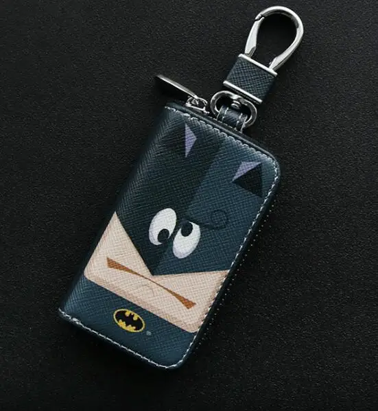 as photo New Car Key Bag Special offer Cartoon Marvel Car Key Case Cover Multi Function Key Case For Most Car - Color Name: as photo