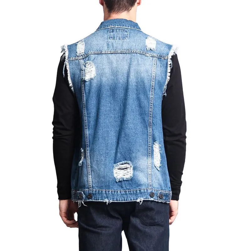 Летний мужской джинсовый жилет Modis большого размера большой свободный M-XXL XXXL