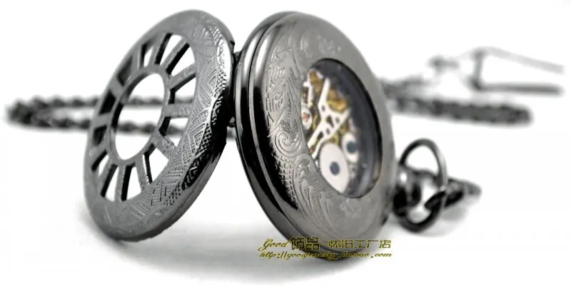 Вольфрам стали Англия 12 полые ретро моды механические часы старые карманные