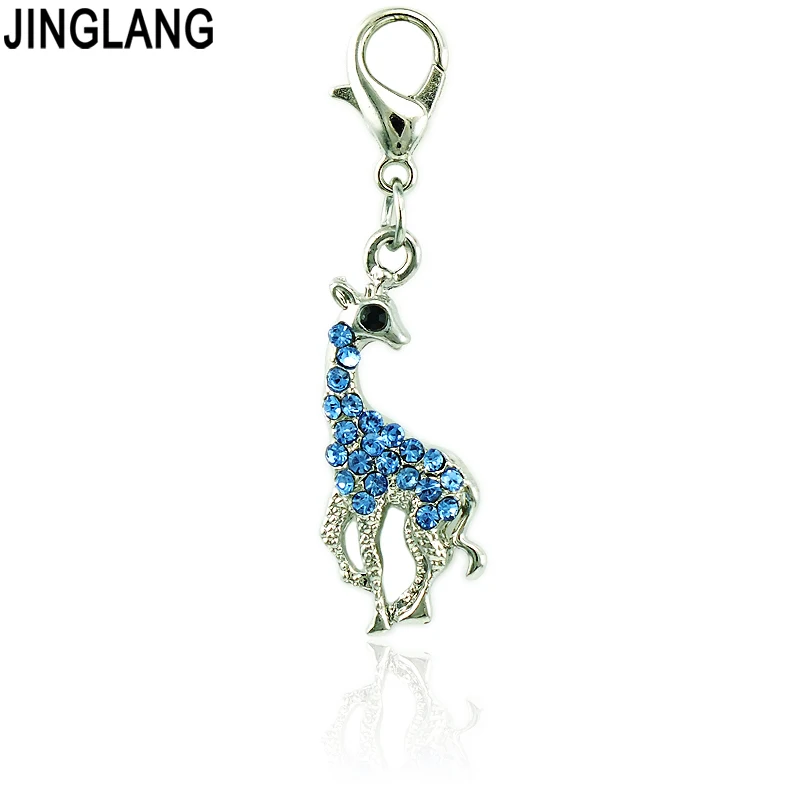 Оптовая продажа подвески JINGLANG с застежкой карабином 3 цвета стразы