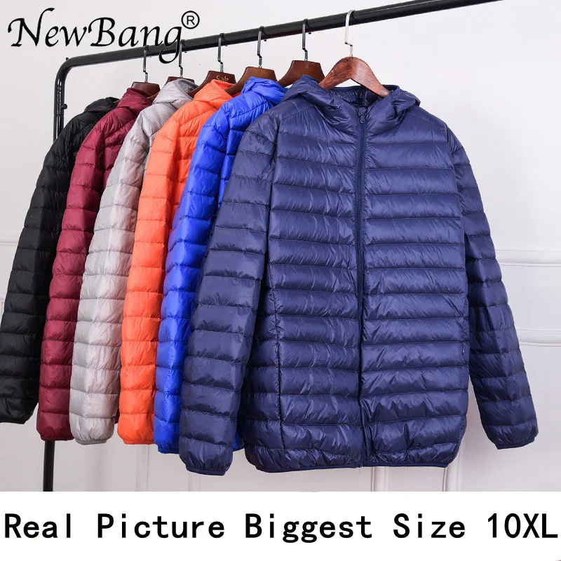 NewBang Plus 11XL 10XL 9XL Men's Down Jacket Ultra Light Down Jacket Men Windbreaker Feather Parka Man Winter Large Size Outwear