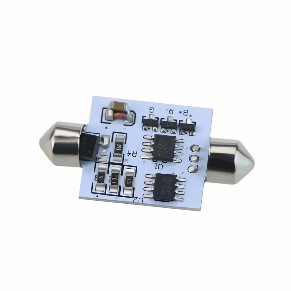 LVTUSI 2 шт светодиодный T10 RGB 6 SMD 16 Цвет RGB Изменение светодиодный салона Чтение свет с удаленным Управление лампы Авто быть
