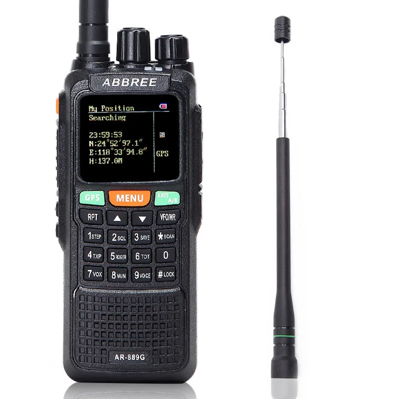 ABBREE AR 889G рация с GPS 10 Вт Ночная подсветка дуплексный ретранслятор двухдиапазонный