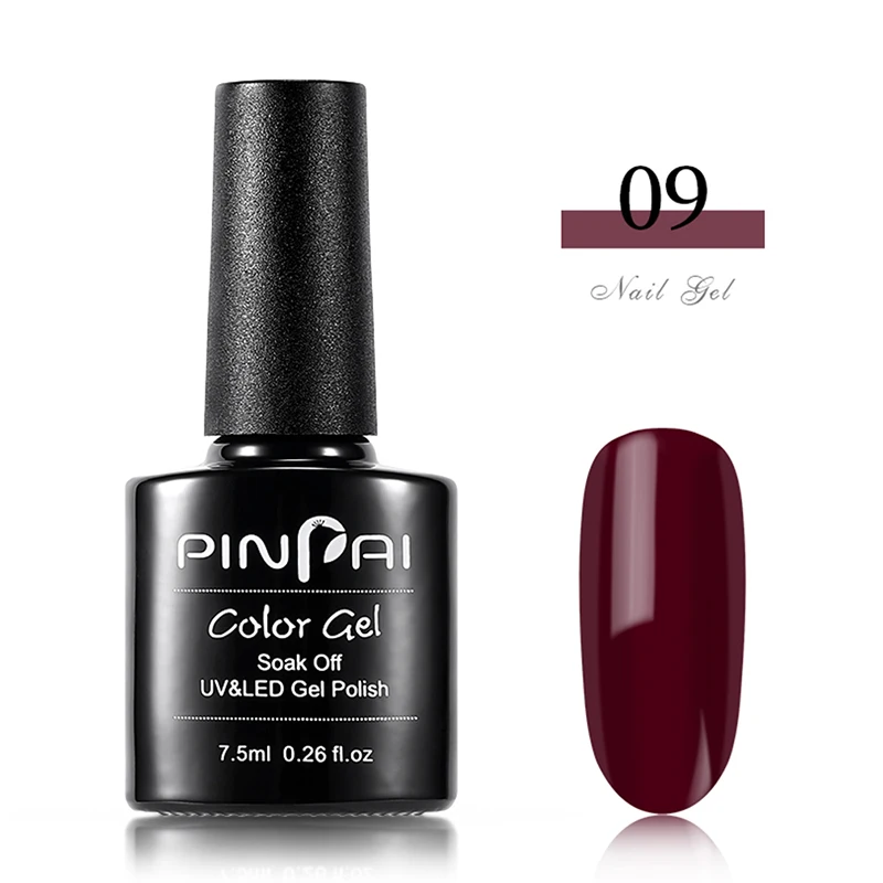 NO.09 Pinpai 64 Цвета УФ-гель для ногтей Полупостоянный 7,5 мл Гибридный СВЕТОДИОДНЫЙ УФ гель лак удаляющийся замачиванием лаковое гелевое покрытие для ногтей верхнее пальто базовое пальто - Цвет: NO.09