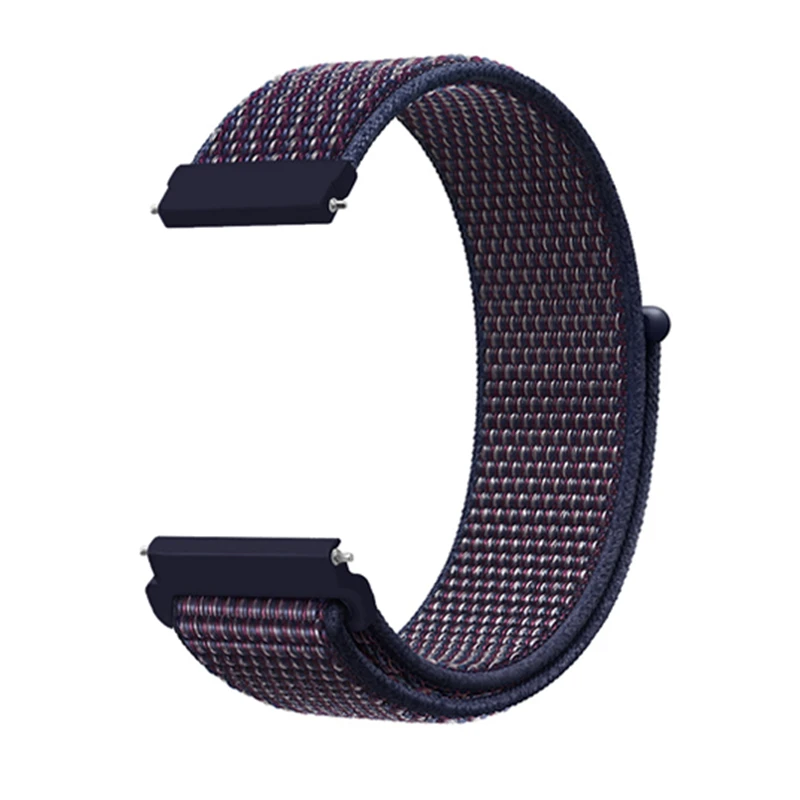 indigo 20 мм Ремешки для наручных часов Xiaomi Huami Amazfit Bip Youth Watch нейлоновые спортивные петли из нержавеющей стали сетчатый ремешок для наручных часов Amazfit Bip band - Цвет ремешка: indigo