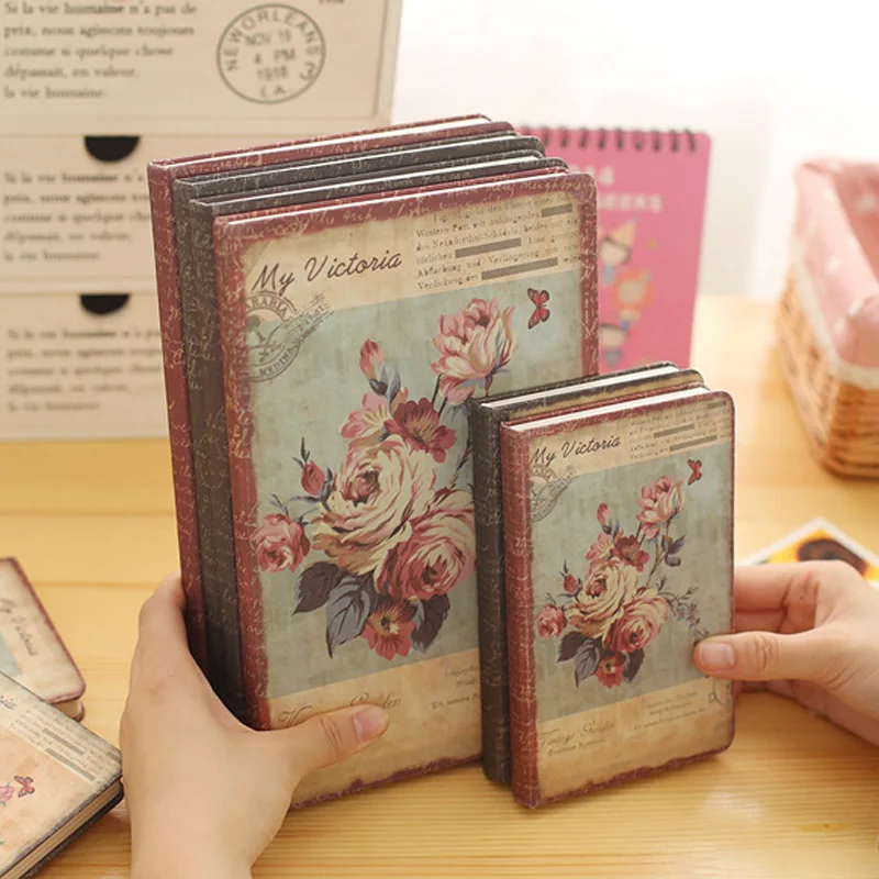 Классический винтажный цветочный блокнот для школьников серии в твердом