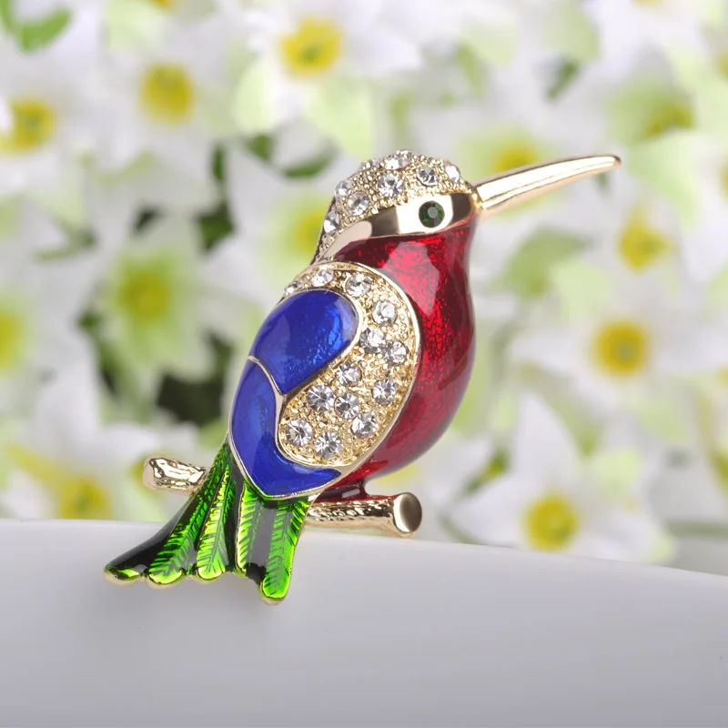 Идеальный птицы булавки броши ожерелье Esmalte эмаль Броши Модные женские золотые