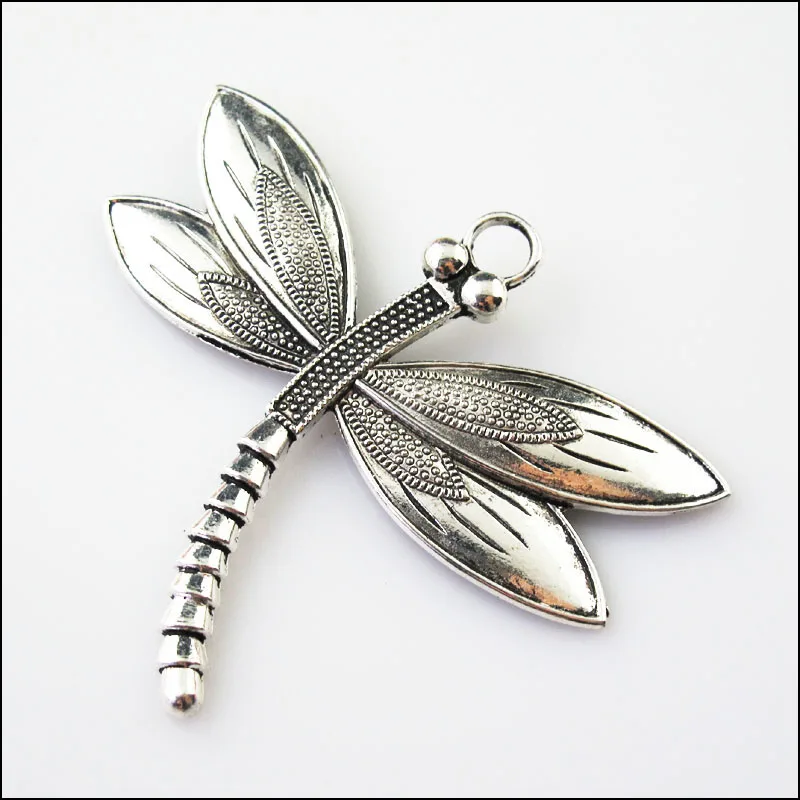 Новые 3 шт. Тибетский Серебристый Цвет Летающая Стрекоза животных Подвески